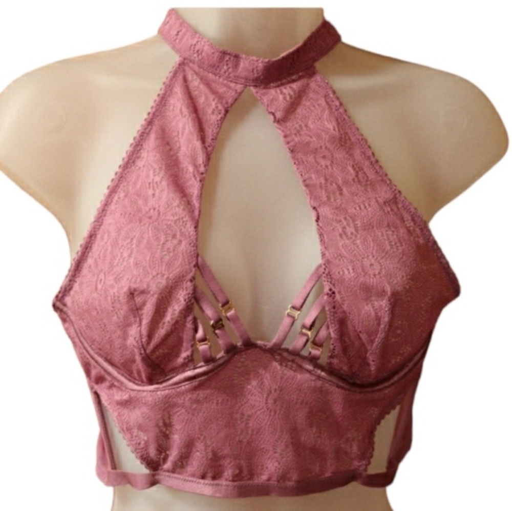 Victoria’s Secret Very Sexy Unlined Plunge Purple Strappy Bralette Medium